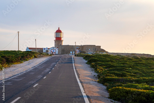 Scenic Road to Cape St. Vincent Lighthouse, Algarve, Portugal