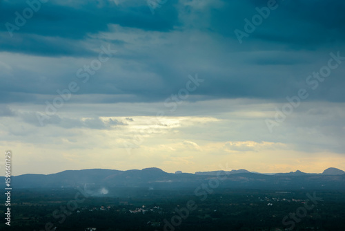 clouds over the mountains