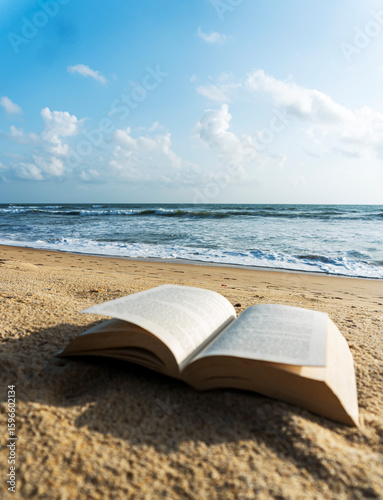 open book on the beach