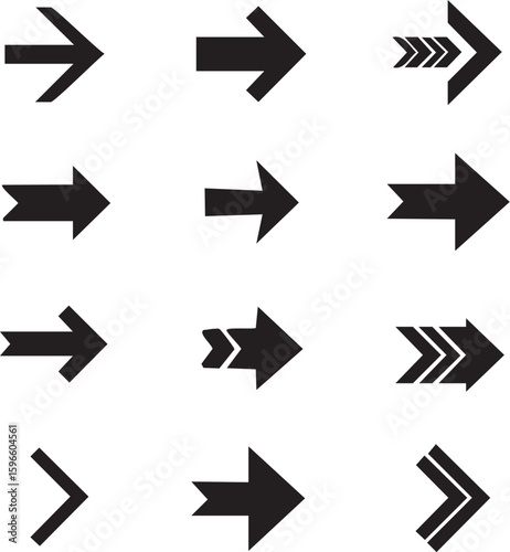 Minimal Flat Design Arrow Variations | ミニマルフラットデザインの矢印バリエーション