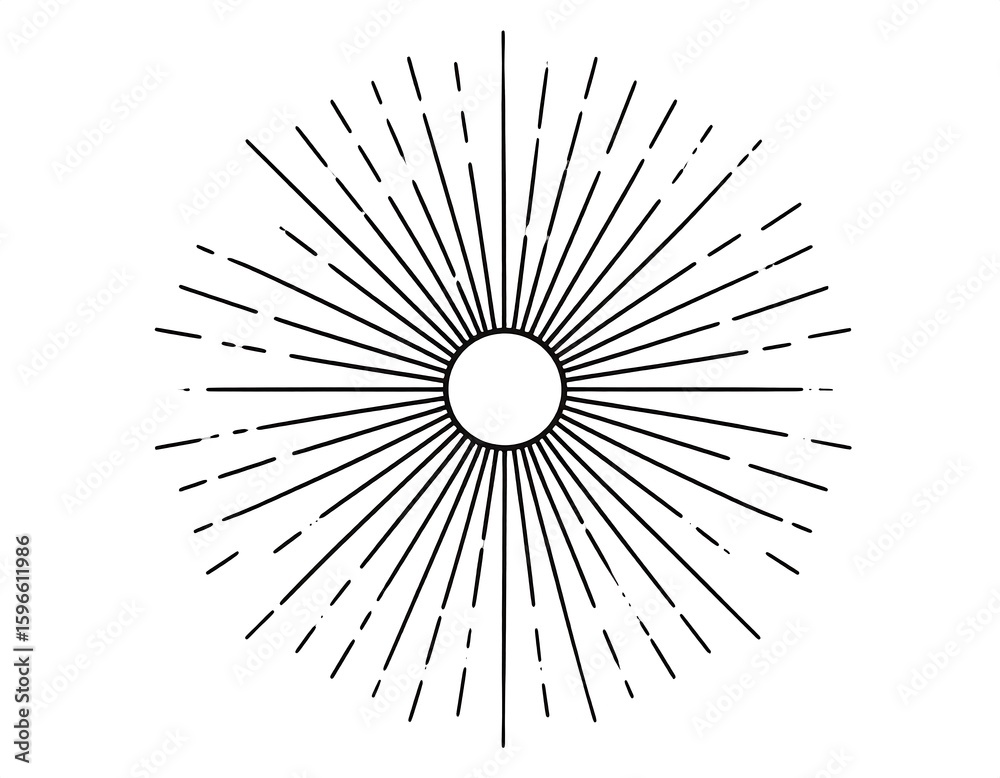 Obraz premium Circular sunburst design