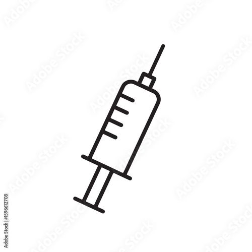Syringe icon vector illustration doctors often use syringes to prevent and treat malignant diseases.