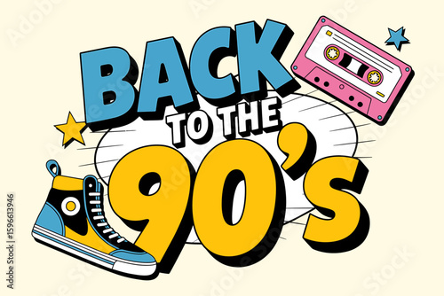 Nostalgic Vibes Embracing a Retro-Style 90s Graphic Design