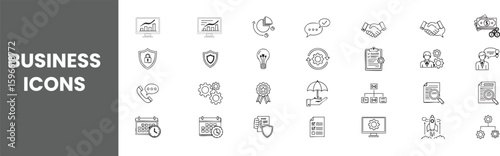 Transparent PNG available
Business Process icon collection set. Containing design, business, process, management, system, technology, strategy, and more. Solid vector icons collection