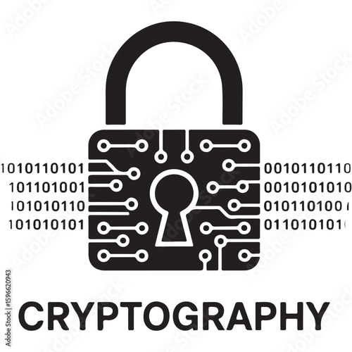 Secure padlock and key vector icon for web security and privacy protection