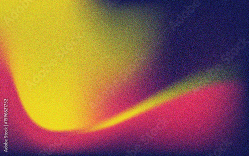 vibrant colors of blue, pink, yellow gradient noisy grain background. Vector illustration