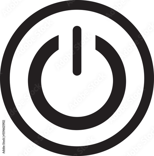On off power button icon, on-off icon, switch on switch off icon, power button icon vector