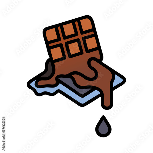 Chocolate production and dessert line icon set.Chocolate Truffle cocoa beans, truffle, chocolate types, Chocolate Cake, roasting, factory, ingredients, processes,Molding Chocolate, Chocolate Bar