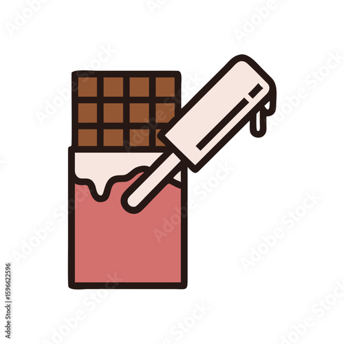 Chocolate production and dessert line icon set.Chocolate Truffle cocoa beans, truffle, chocolate types, Chocolate Cake, roasting, factory, ingredients, processes,Molding Chocolate, Chocolate Bar