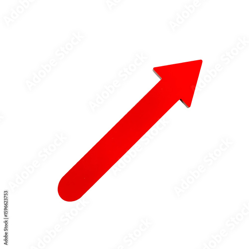 A vibrant red arrow pointing upwards against a black background, symbolizing growth and direction.