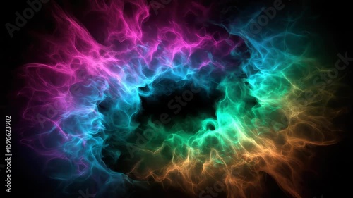 A mesmerizing journey through swirling nebulae of vibrant colors, creating a visually stunning