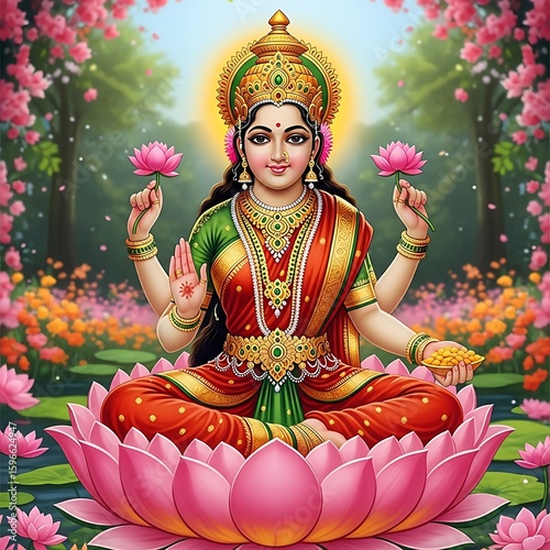Goddess Lakshmi Maa. Happy Diwali