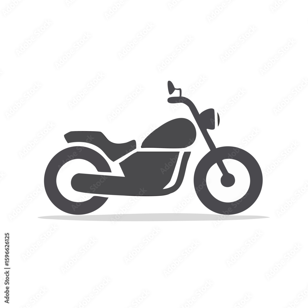 Fototapeta premium Vector Illustration of Motorcycle Design Classic Silhouette Touring Bike Isolated Icon