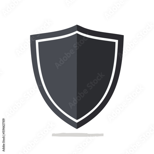 Shield illustration symbolizing security trust protection and safety in a modern graphic design on a black background