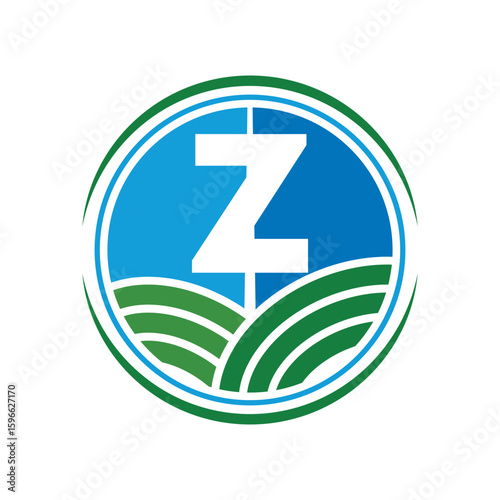 Z Letter With Agriculture Firm Logo