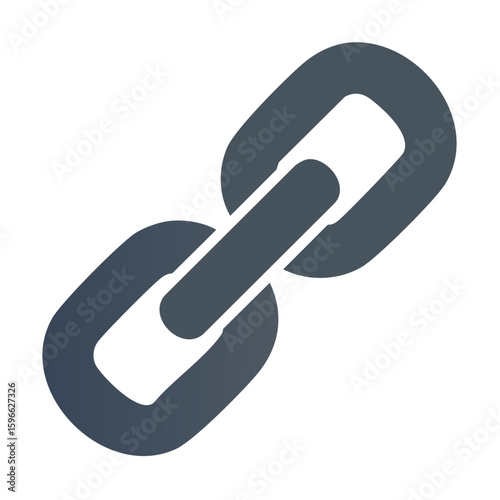 Linked chain illustration representing connection security and dependency digital network solution