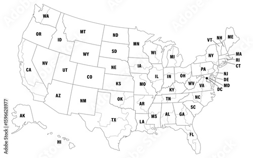 us map with state names in white color transparent png