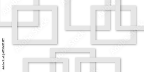 White and gray overlap triangle geometric technology pattern. red rectangle frames with soft shadows white square line technology concept .White triangular beautiful tech layout triangle background. 
