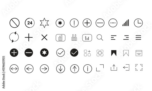 Small User Interface Line Icons Editable Stroke
