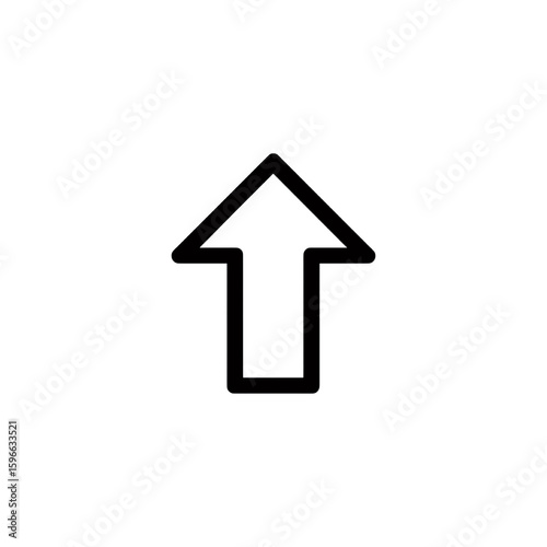 Bold Black Up Arrow on Olive Green Background -