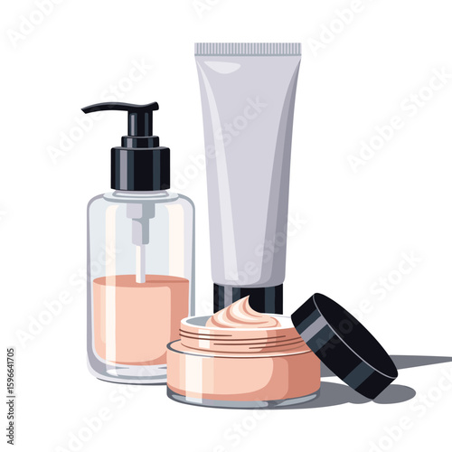 A curated selection of luxury skincare products for a radiant complexion and healthy skin hydration