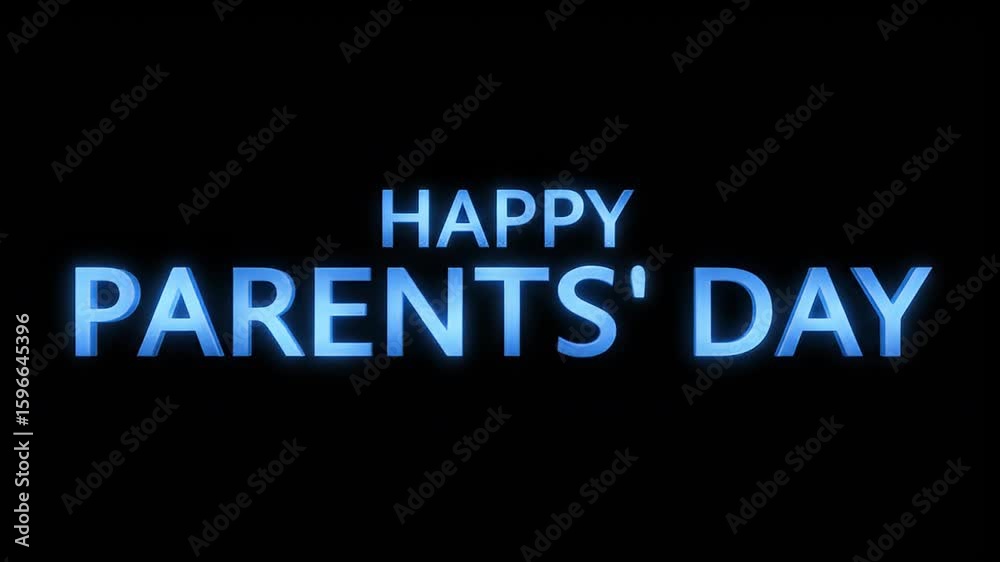 Happy Parents' Day Glowing Text on Black Background A Heartfelt Celebration of Family Happy Parents' Day Glowing Text on Black Background A Heartfelt Celebration of Family