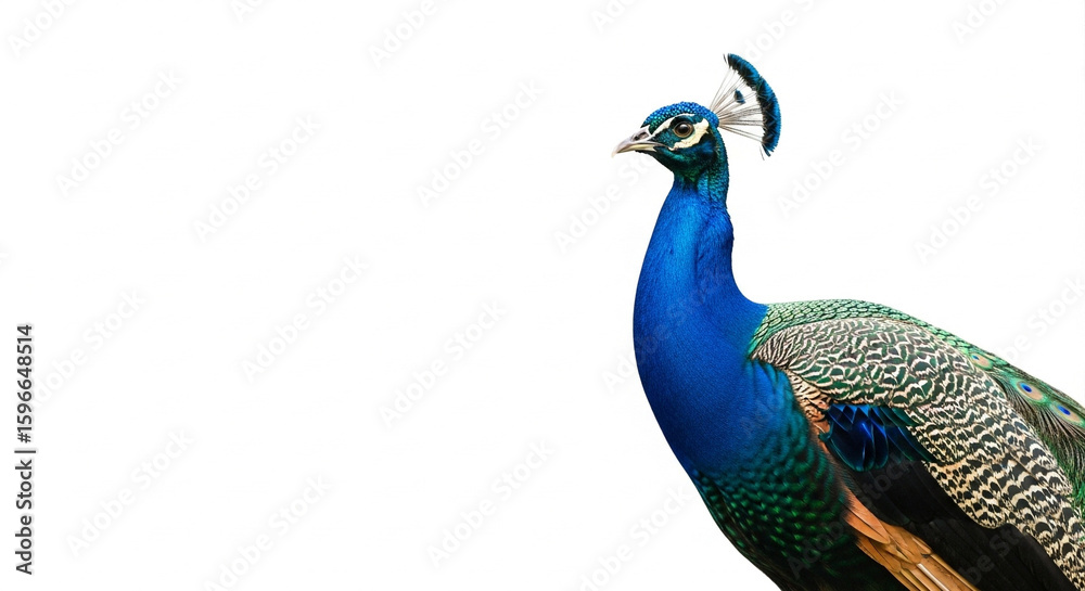 Naklejka premium peacock isolated on white background