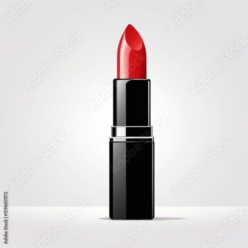 Red Lipstick for Makeup and Fashion Use isolated on white background