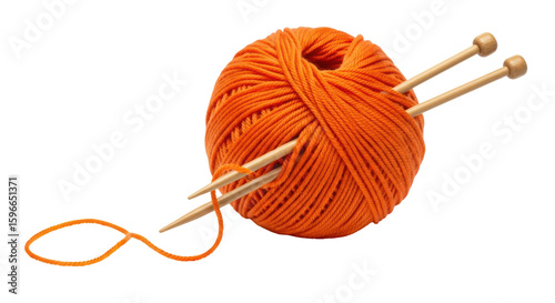 Obraz na płótnie Isolated Knitting Yarn Ball