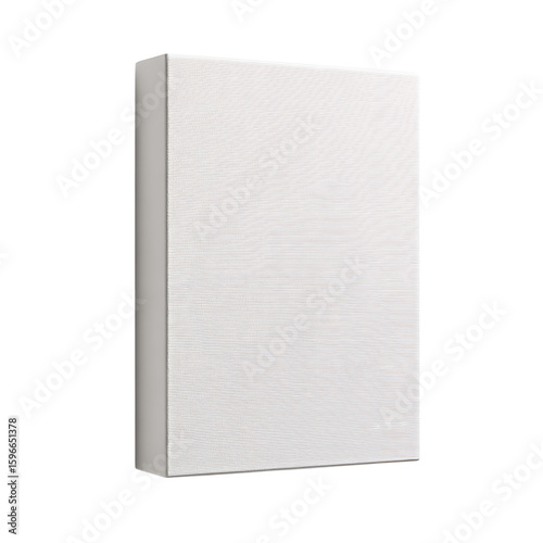 White Canvas Mockup Front Facing View Isolated blank
