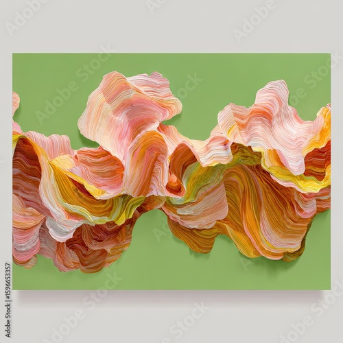 Soft fluid shapes in pastel colors