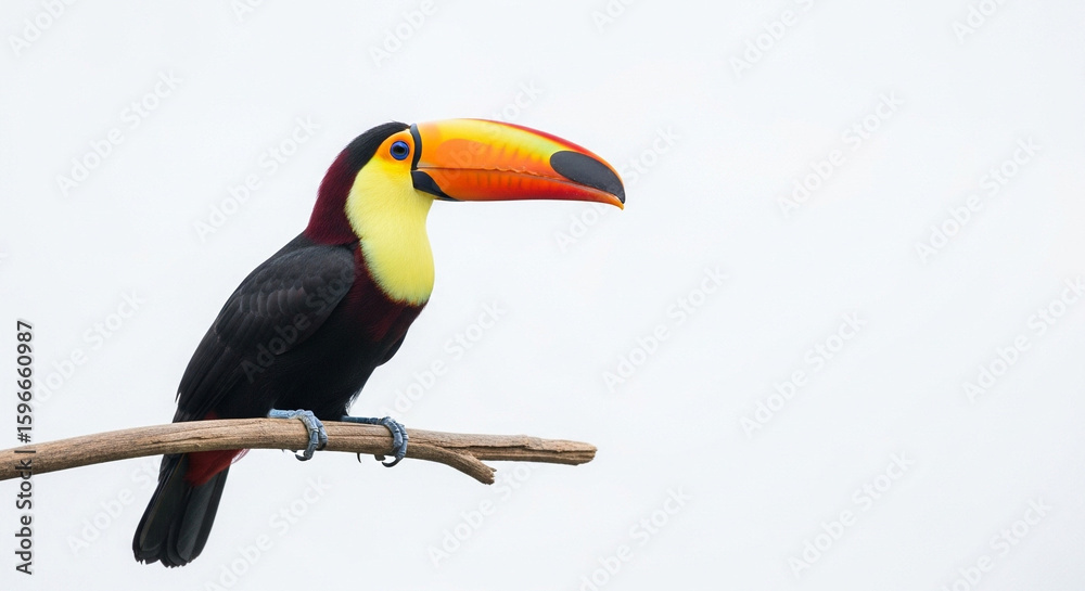 Naklejka premium toucan on a white background