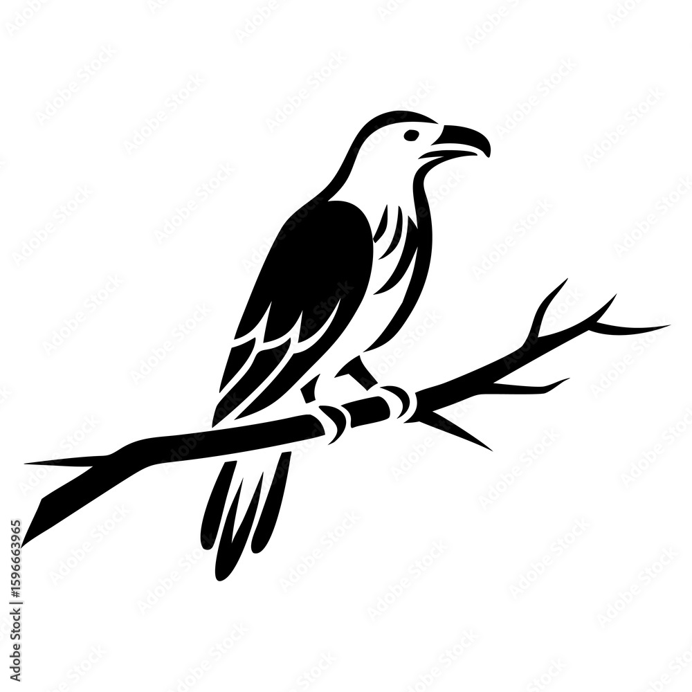 Fototapeta premium Design a front-facing eagle with fully spread wings in symmetry