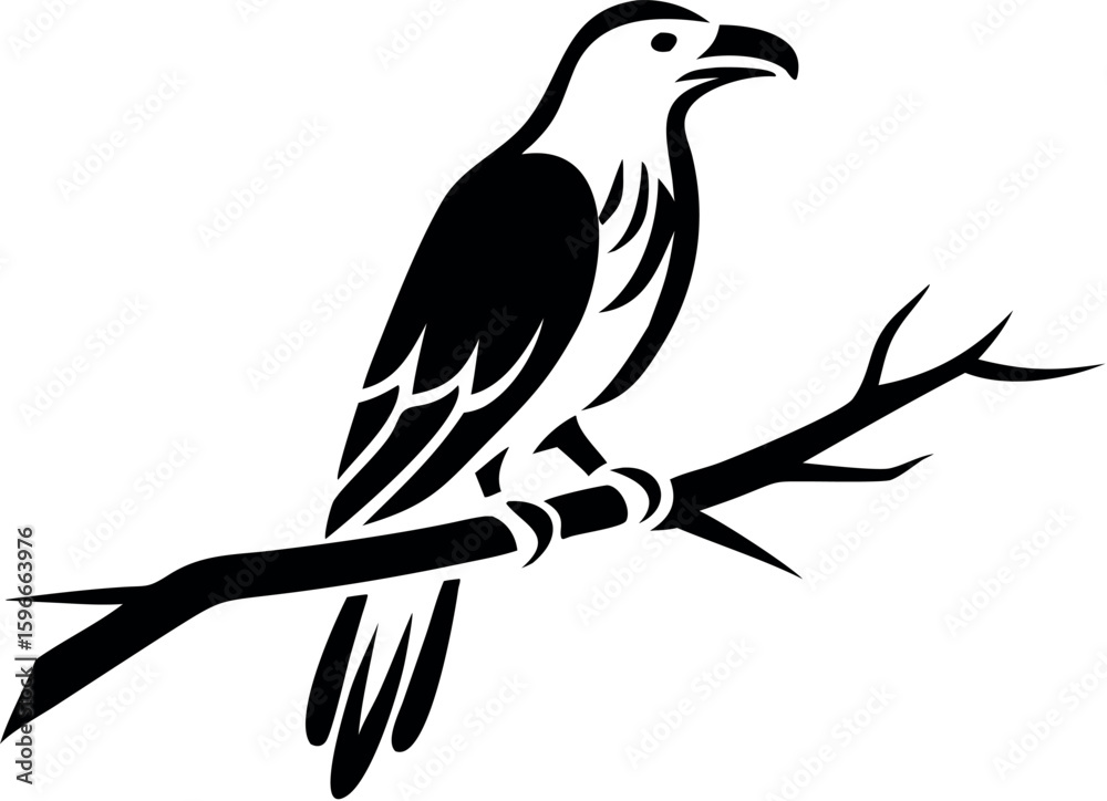 Obraz premium Design a front-facing eagle with fully spread wings in symmetry