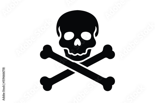 skull and crossbones vector icon