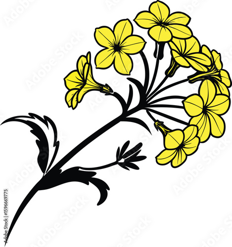 Elegant single flower silhouette with vibrant color options