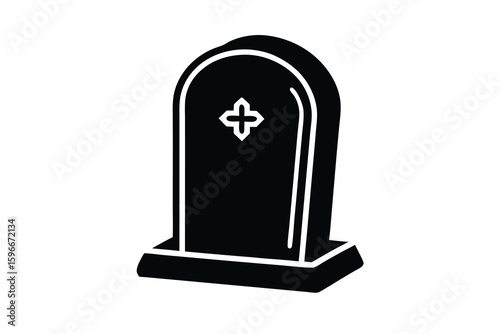 tombstone rip vector icon