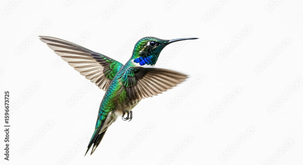 Fototapeta premium peacock feather on white background