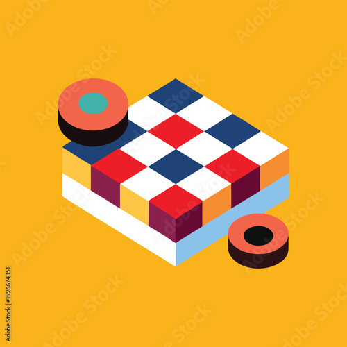 checkers children toys vector art