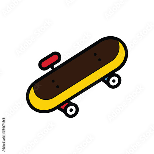 finger skateboard toys vector art