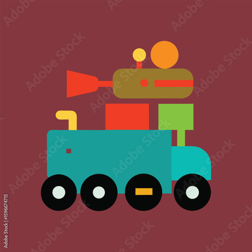 rush hour jr children toys vector art
