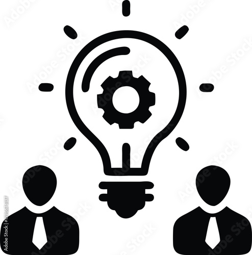 Teamwork idea collaboration innovation business icon