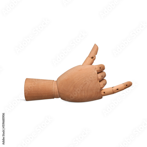 hand holding a wooden sign