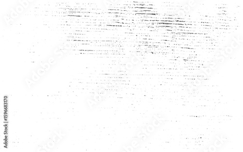 Grunge overlay texture in black and white. Scratches, chips, and cracks across dark background. Dusty surface vintage vector for design projects.