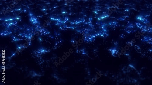 Smooth shiny abstract wave animation in seamless 4K loop. Elegant flowing lines with light reflections. Perfect for motion design, backgrounds, UI or tech visuals.