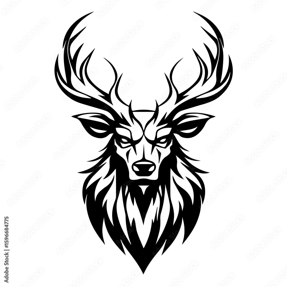 Obraz premium Deer skull with horns