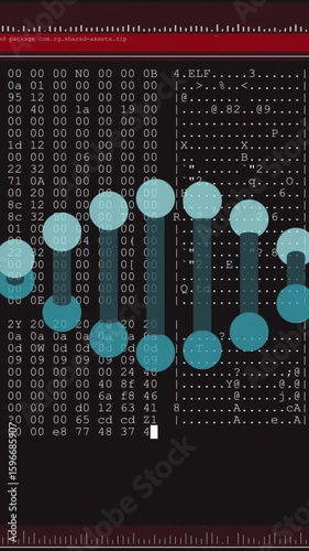 Animation of dna strand over data processing