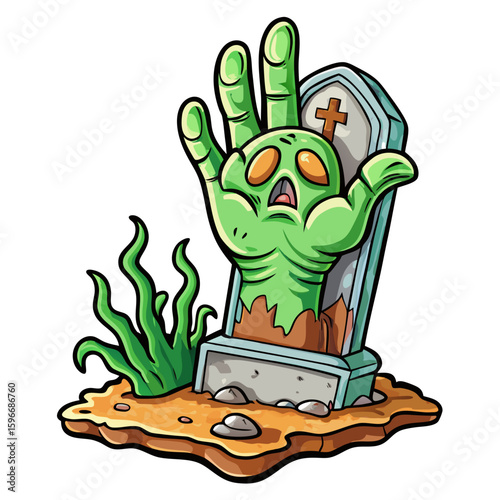 Halloween Sticker different cute halloween Vector Retro Cartoon