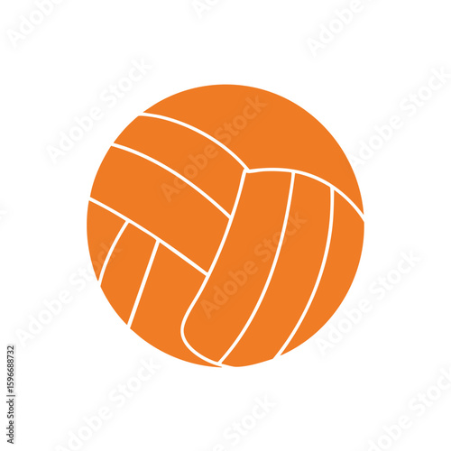 Vector illustration of water polo ball realistic style on white background, sports equipment