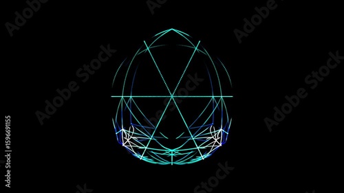 stylized representation a common symbol in sacred geometry and art. 